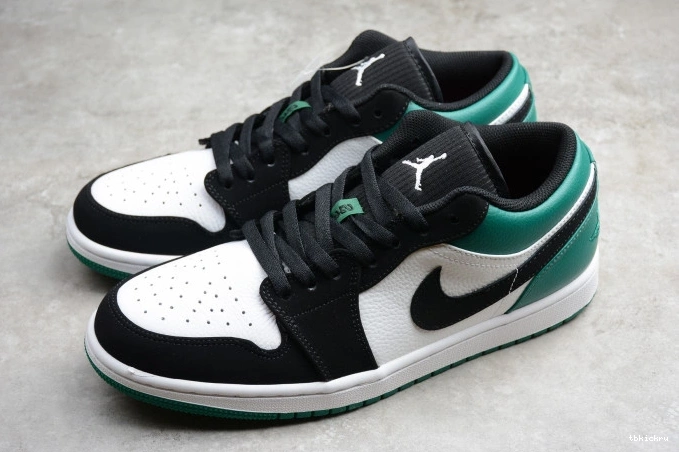 Rep TBkick White Jordan Green Mystic Air 1 553558-113 Low Black 0627